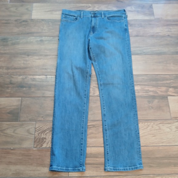 Bluffworks Jeans Mens 35x34 Blue Departure 3.0 Regular Fit Stretch (FITS 36x32) - Picture 1 of 12